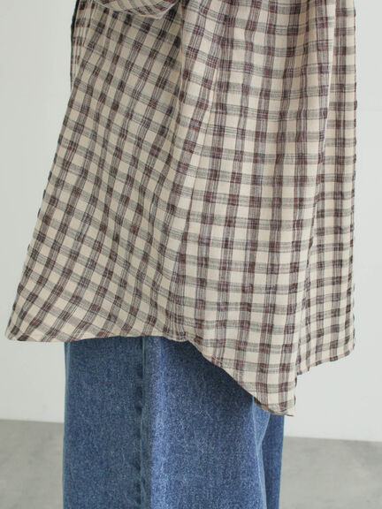 ポコポコチェックオーバーシャツ（ピンク/ベージュ/ブルー）｜Samansa Mos2（サマンサ モスモス）通販
