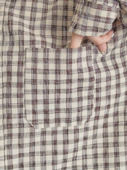 ポコポコチェックオーバーシャツ（ピンク/ベージュ/ブルー）｜Samansa Mos2（サマンサ モスモス）通販