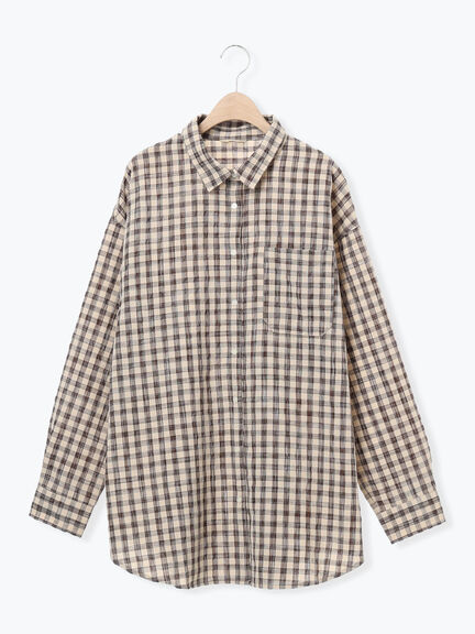 ポコポコチェックオーバーシャツ（ピンク/ベージュ/ブルー）｜Samansa Mos2（サマンサ モスモス）通販