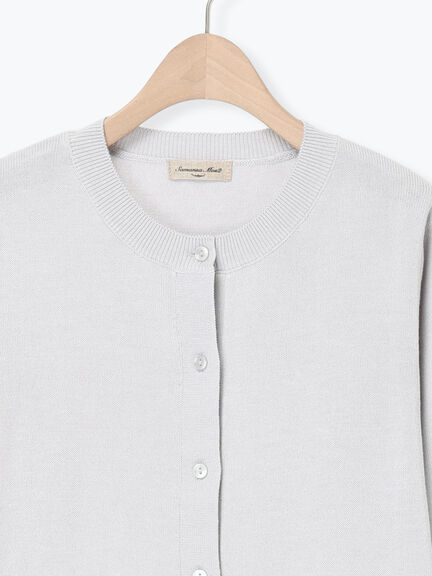 フリルニットカーディガン（グレー/ブラック/ピンク/キナリ）｜Samansa Mos2（サマンサ モスモス）通販