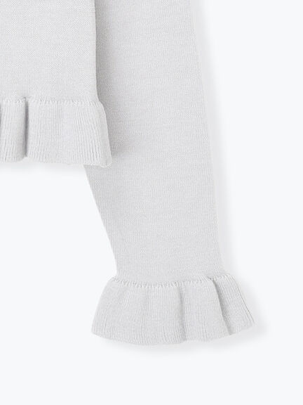 フリルニットカーディガン（グレー/ブラック/ピンク/キナリ）｜Samansa Mos2（サマンサ モスモス）通販