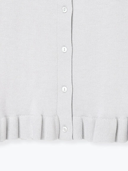 フリルニットカーディガン（グレー/ブラック/ピンク/キナリ）｜Samansa Mos2（サマンサ モスモス）通販