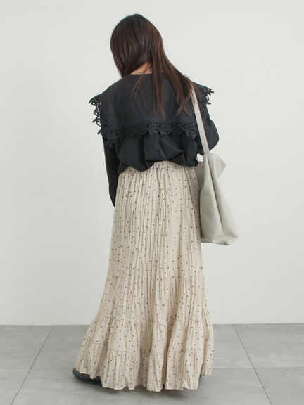 ビッグスクエア襟ブラウス（オフホワイト/ブラック）｜Samansa Mos2（サマンサ モスモス）通販