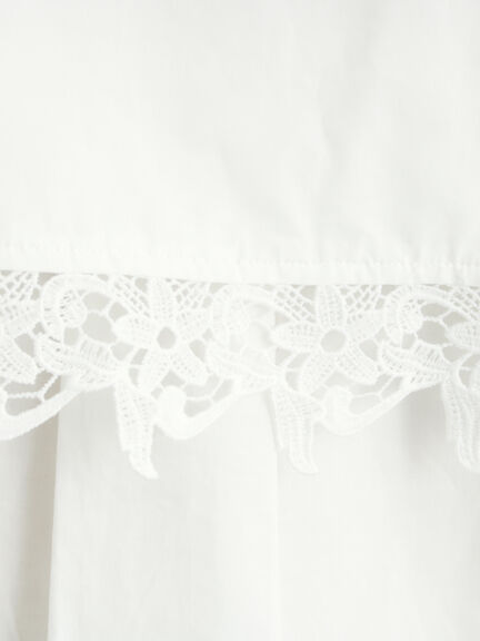 ビッグスクエア襟ブラウス（オフホワイト/ブラック）｜Samansa Mos2（サマンサ モスモス）通販