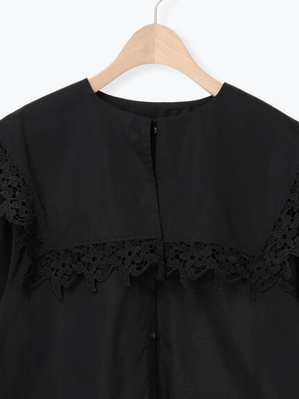 ビッグスクエア襟ブラウス（オフホワイト/ブラック）｜Samansa Mos2（サマンサ モスモス）通販