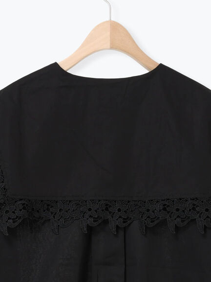 ビッグスクエア襟ブラウス（オフホワイト/ブラック）｜Samansa Mos2（サマンサ モスモス）通販