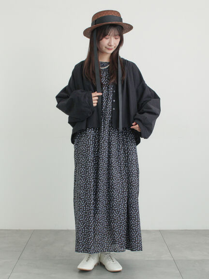 花柄シャーリングワンピース（ブラック/イエロー/カーキ）｜Samansa Mos2（サマンサ モスモス）通販