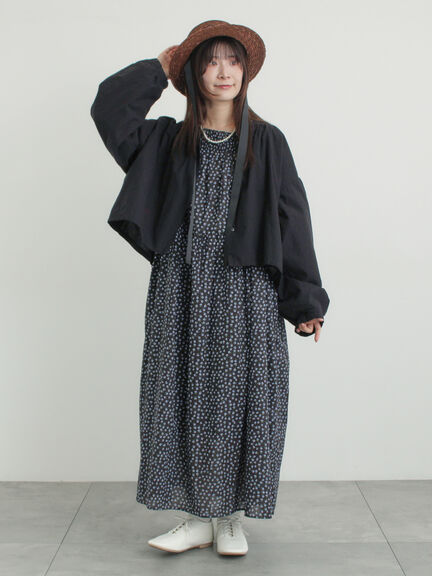 花柄シャーリングワンピース（ブラック/イエロー/カーキ）｜Samansa Mos2（サマンサ モスモス）通販