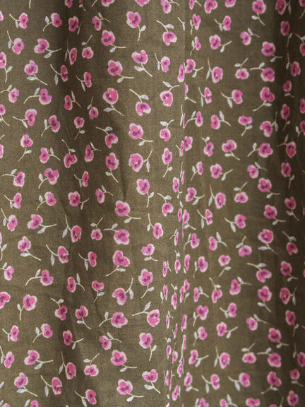 花柄シャーリングワンピース（ブラック/イエロー/カーキ）｜Samansa Mos2（サマンサ モスモス）通販