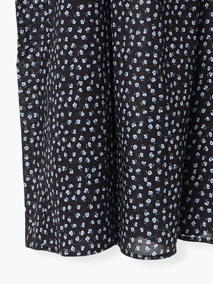 花柄シャーリングワンピース（ブラック/イエロー/カーキ）｜Samansa Mos2（サマンサ モスモス）通販