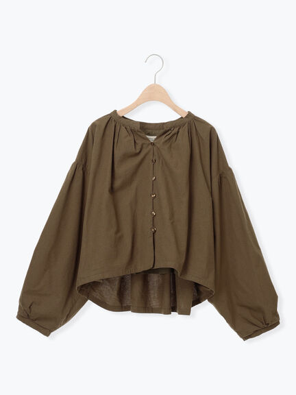 ショートギャザージャケット（オフホワイト/ブラック/ブラウン）｜Samansa Mos2（サマンサ モスモス）通販