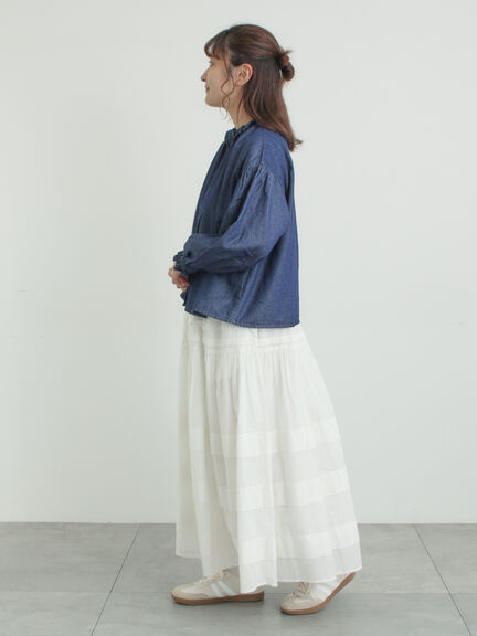 フリル襟ジャケット（オフホワイト/ブラック/サックスブルー/ネイビー）｜Samansa Mos2（サマンサ モスモス）通販