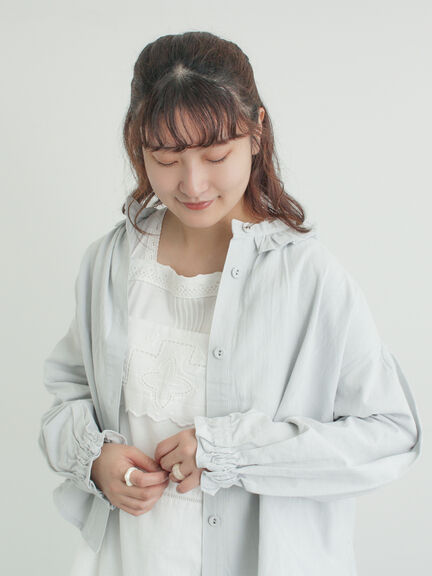 フリル襟ジャケット（オフホワイト/ブラック/サックスブルー/ネイビー）｜Samansa Mos2（サマンサ モスモス）通販