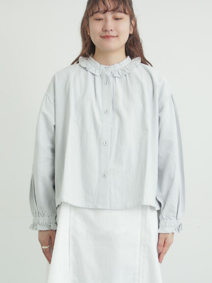 フリル襟ジャケット（オフホワイト/ブラック/サックスブルー/ネイビー）｜Samansa Mos2（サマンサ モスモス）通販