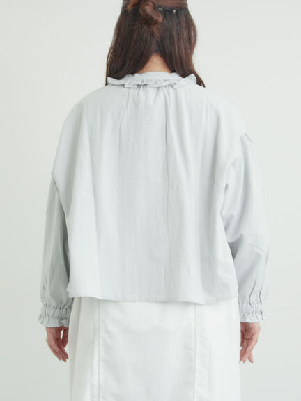 フリル襟ジャケット（オフホワイト/ブラック/サックスブルー/ネイビー）｜Samansa Mos2（サマンサ モスモス）通販