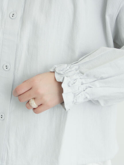 フリル襟ジャケット（オフホワイト/ブラック/サックスブルー/ネイビー）｜Samansa Mos2（サマンサ モスモス）通販