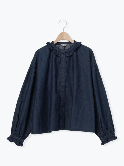 フリル襟ジャケット（オフホワイト/ブラック/サックスブルー/ネイビー）｜Samansa Mos2（サマンサ モスモス）通販