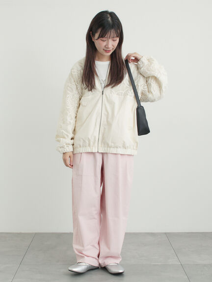 ツータックカーブパンツ（オフホワイト/ブラック/ピンク/カーキ）｜Samansa Mos2（サマンサ モスモス）通販