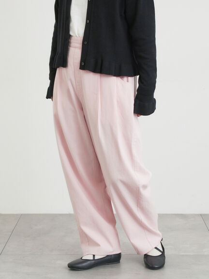 ツータックカーブパンツ（オフホワイト/ブラック/ピンク/カーキ）｜Samansa Mos2（サマンサ モスモス）通販