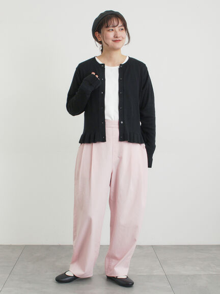 ツータックカーブパンツ（オフホワイト/ブラック/ピンク/カーキ）｜Samansa Mos2（サマンサ モスモス）通販