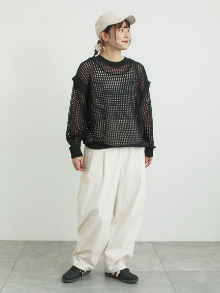 ツータックカーブパンツ（オフホワイト/ブラック/ピンク/カーキ）｜Samansa Mos2（サマンサ モスモス）通販