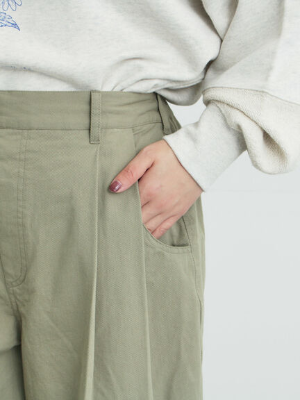 ツータックカーブパンツ（オフホワイト/ブラック/ピンク/カーキ）｜Samansa Mos2（サマンサ モスモス）通販