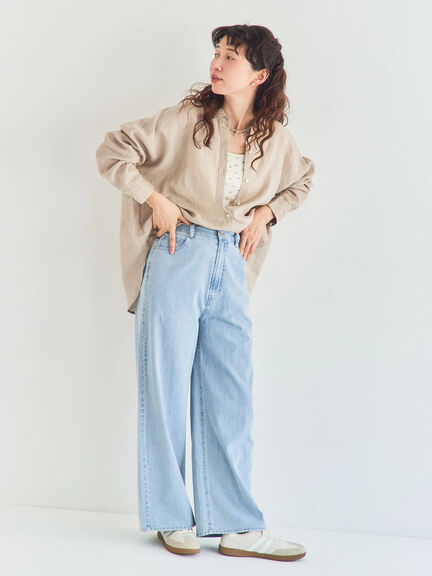 デニムストレートパンツ（チャコールグレー/サックスブルー/ブルー）｜Samansa Mos2（サマンサ モスモス）通販