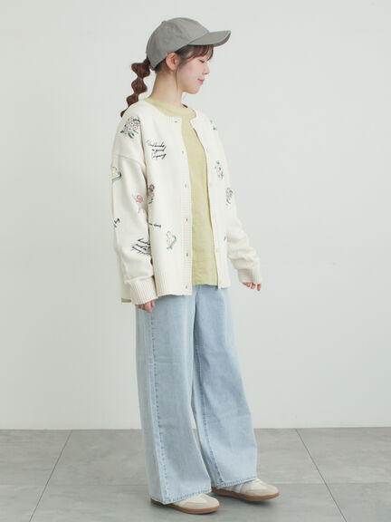 デニムストレートパンツ（チャコールグレー/サックスブルー/ブルー）｜Samansa Mos2（サマンサ モスモス）通販