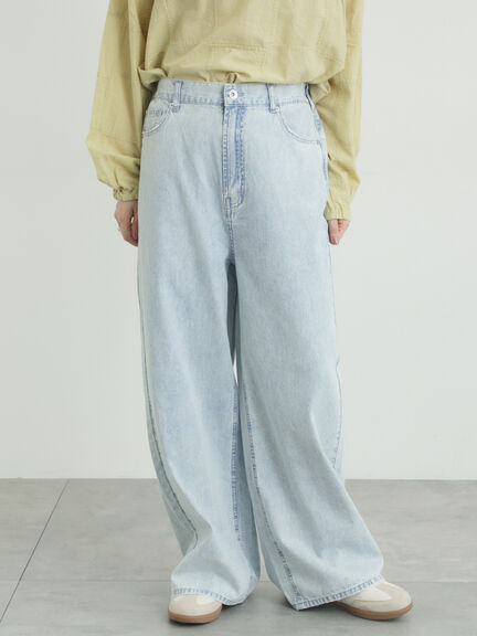 デニムストレートパンツ（チャコールグレー/サックスブルー/ブルー）｜Samansa Mos2（サマンサ モスモス）通販