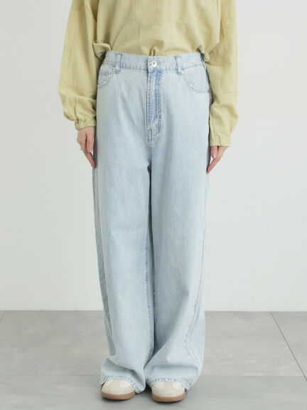 デニムストレートパンツ（チャコールグレー/サックスブルー/ブルー）｜Samansa Mos2（サマンサ モスモス）通販