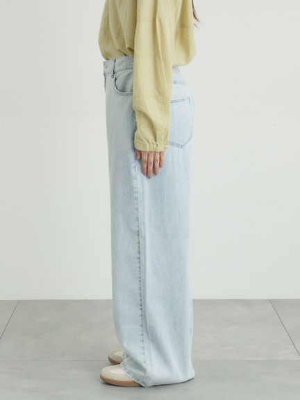 デニムストレートパンツ（チャコールグレー/サックスブルー/ブルー）｜Samansa Mos2（サマンサ モスモス）通販