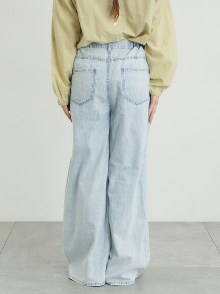 デニムストレートパンツ（チャコールグレー/サックスブルー/ブルー）｜Samansa Mos2（サマンサ モスモス）通販