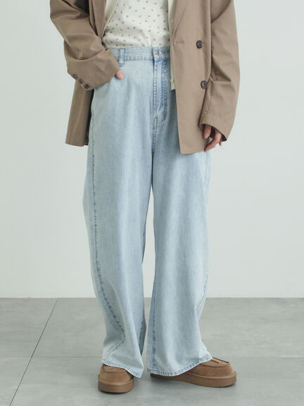 デニムストレートパンツ（チャコールグレー/サックスブルー/ブルー）｜Samansa Mos2（サマンサ モスモス）通販