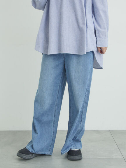 デニムストレートパンツ（チャコールグレー/サックスブルー/ブルー）｜Samansa Mos2（サマンサ モスモス）通販