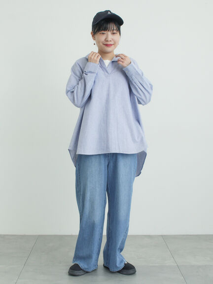 デニムストレートパンツ（チャコールグレー/サックスブルー/ブルー）｜Samansa Mos2（サマンサ モスモス）通販