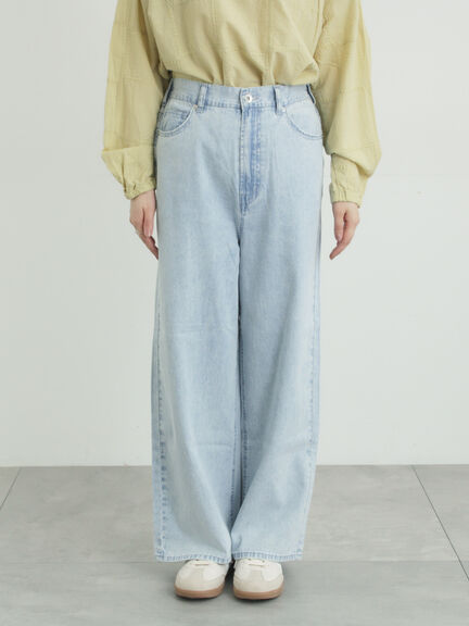 デニムストレートパンツ（チャコールグレー/サックスブルー/ブルー）｜Samansa Mos2（サマンサ モスモス）通販