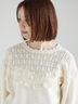 透かし柄切替レースニット（オフホワイト/グレー/ダークブラウン）｜Samansa Mos2（サマンサ モスモス）通販