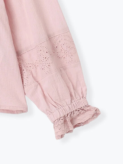 スタンドカラーレースブラウス（オフホワイト/ピンク/キナリ）｜Samansa Mos2（サマンサ モスモス）通販