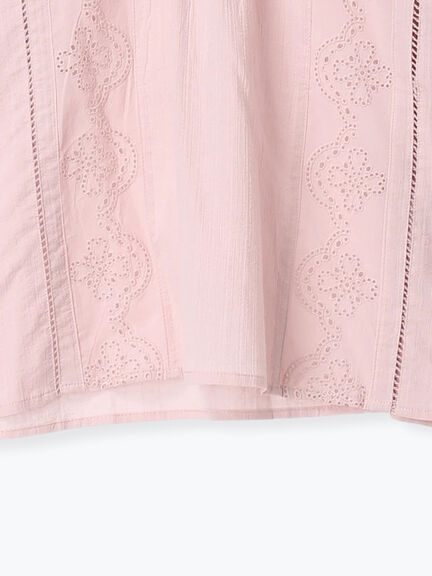 スタンドカラーレースブラウス（オフホワイト/ピンク/キナリ）｜Samansa Mos2（サマンサ モスモス）通販