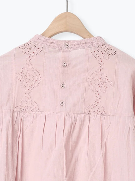 スタンドカラーレースブラウス（オフホワイト/ピンク/キナリ）｜Samansa Mos2（サマンサ モスモス）通販