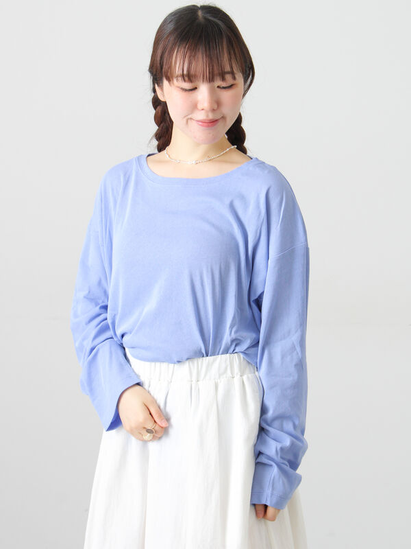 2014SS MA_JULIUS モダールガーゼ カットソー FOG サイズ3 セール】 ガーゼ天竺ゆるカットソー（オフホワイト/ブラック/ブルー