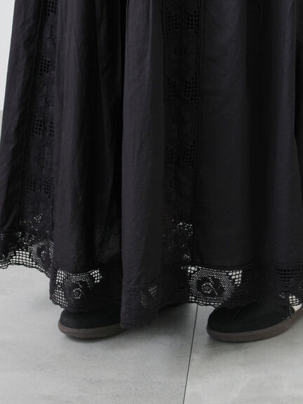 ローズ柄レースギャザースカート（オフホワイト/ブラック/ピンク）｜Samansa Mos2（サマンサ モスモス）通販