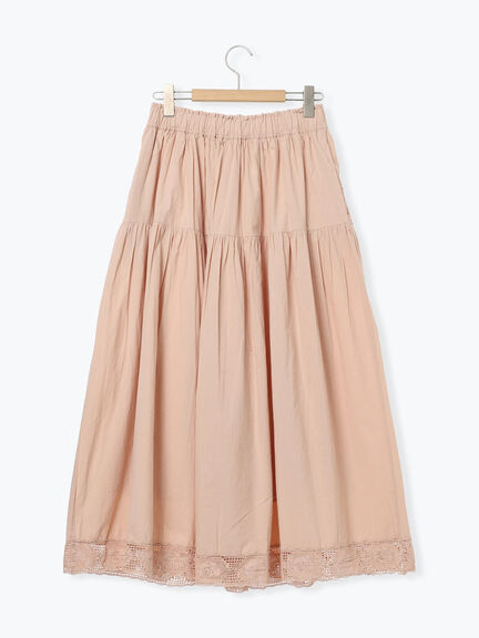 ローズ柄レースギャザースカート（オフホワイト/ブラック/ピンク）｜Samansa Mos2（サマンサ モスモス）通販