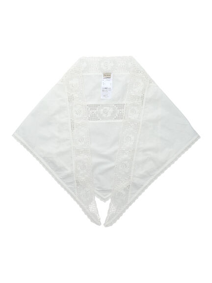 ローズ柄レースストール（オフホワイト/ブラック）｜Samansa Mos2（サマンサ モスモス）通販