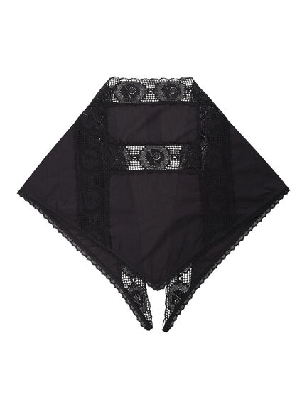 ローズ柄レースストール（オフホワイト/ブラック）｜Samansa Mos2（サマンサ モスモス）通販