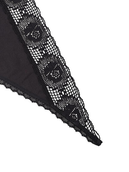 ローズ柄レースストール（オフホワイト/ブラック）｜Samansa Mos2（サマンサ モスモス）通販