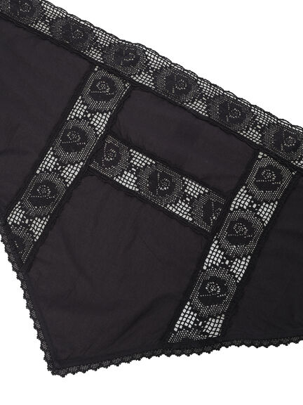 ローズ柄レースストール（オフホワイト/ブラック）｜Samansa Mos2（サマンサ モスモス）通販