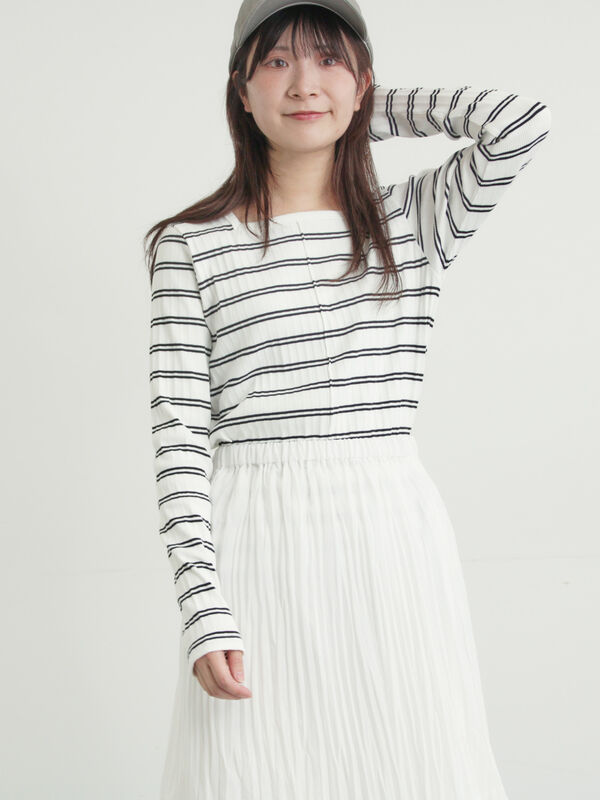 前後2WAY柄アソートカットソー（オフホワイト/ブラック/キナリ）｜Samansa Mos2（サマンサ モスモス）通販