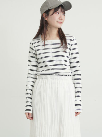 前後2WAY柄アソートカットソー（オフホワイト/ブラック/キナリ）｜Samansa Mos2（サマンサ モスモス）通販