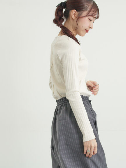 前後2WAY柄アソートカットソー（オフホワイト/ブラック/キナリ）｜Samansa Mos2（サマンサ モスモス）通販